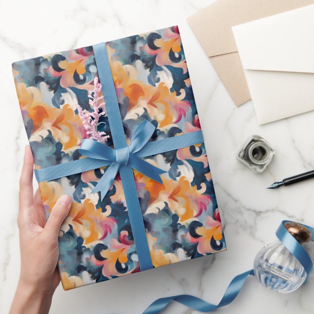 Farbige Abstrakte Farbe Geschenkpapier (Schenken)