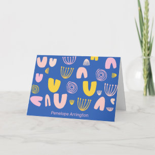 Farbige Abstrakte Formen Collage Design in Blau