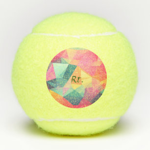 Farbige abstrakte geometrische Formen fügen Buchst Tennisbälle