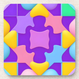 Farbige Abstrakte geometrische Muster Getränkeuntersetzer