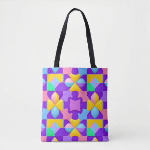 Farbige Abstrakte geometrische Muster Tasche