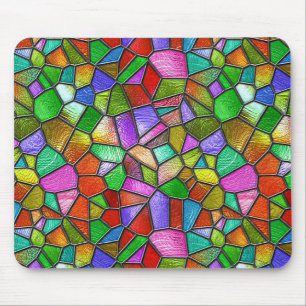 Farbige abstrakte Glasmalerei Mousepad