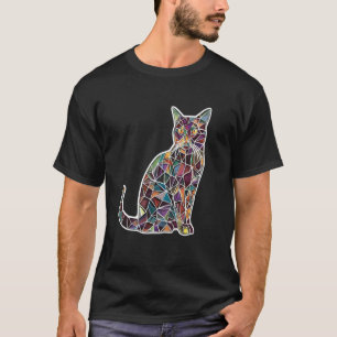 Farbige abstrakte Glasmosaikgeometrie Ca T-Shirt
