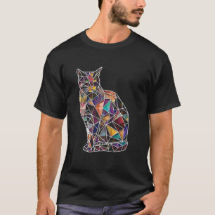 Farbige abstrakte Glasmosaikgeometrie Ca T-Shirt