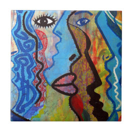 Farbige Abstrakte Graffiti Fliese