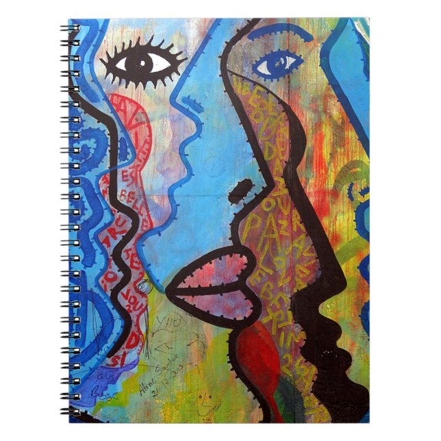 Farbige Abstrakte Graffiti Notizblock (Vorderseite)