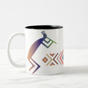 Farbige Abstrakte Höhle Petroglyphen Kokopelli Zweifarbige Tasse