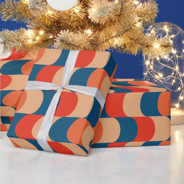 Farbige Abstrakte Illusion als Retro Vintag Geschenkpapier (Feiertage)