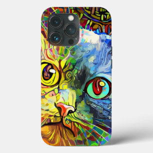 Farbige Abstrakte Katze Case-Mate iPhone Hülle
