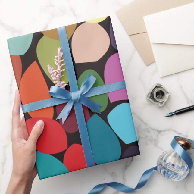 Farbige Abstrakte Kreise Geschenkpapier (Schenken)