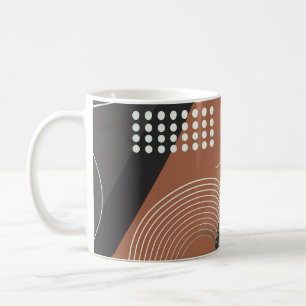 Farbige Abstrakte Kreise, Linien und Punkte Kaffeetasse