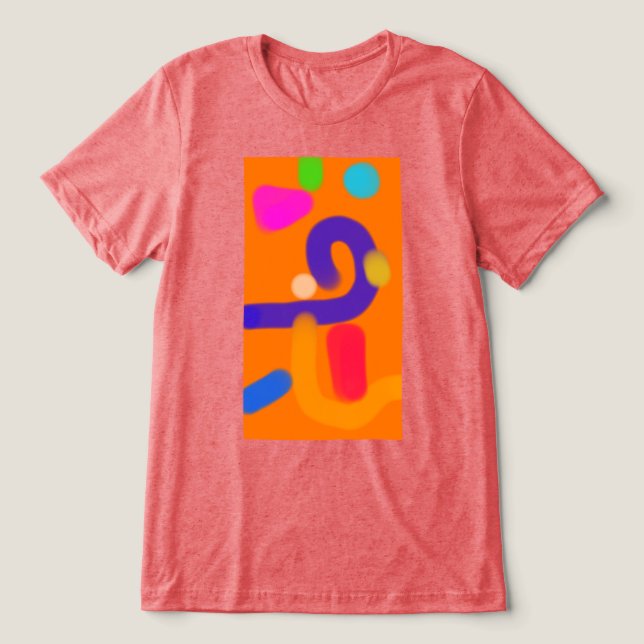 Farbige abstrakte Kunst 10 Tri-Blend Shirt (Design Vorderseite)