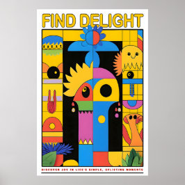 Farbige abstrakte Kunst Druck moderne geometrische Poster