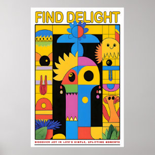 Farbige abstrakte Kunst Druck moderne geometrische Poster