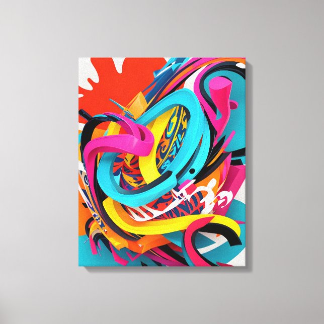 Farbige abstrakte Kunst Leinwanddruck (Vorderseite)