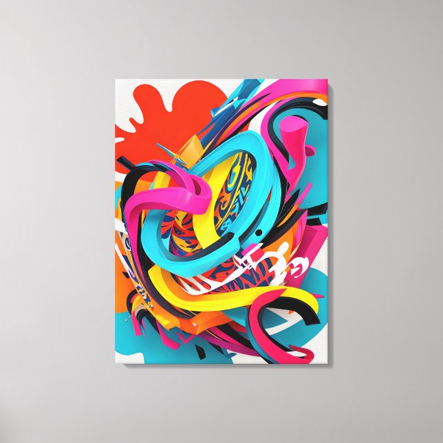 Farbige abstrakte Kunst Leinwanddruck (Vorderseite)