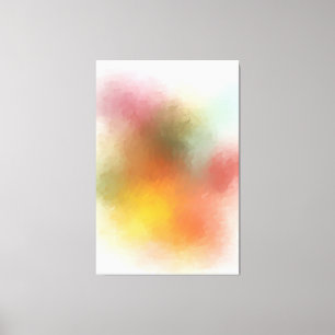 Farbige Abstrakte Kunst Lila Rosa Rot Gelb Leinwanddruck