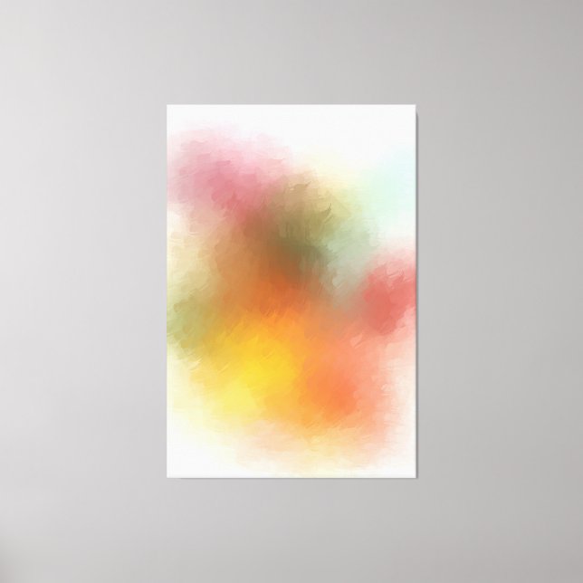 Farbige Abstrakte Kunst Lila Rosa Rot Gelb Leinwanddruck (Vorderseite)