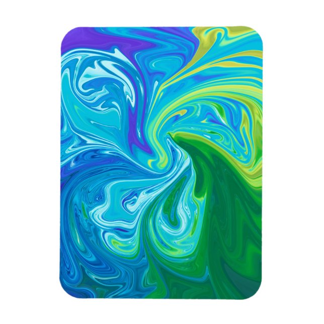 Farbige abstrakte Kunst Magnet (Vertikal)