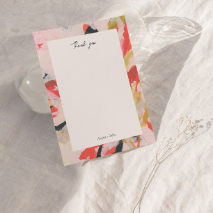 Farbige abstrakte Kunst Personalisierte Danke Einladung