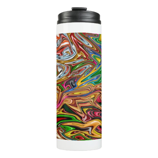 Farbige abstrakte Kunst Thermosbecher (Vorderseite)