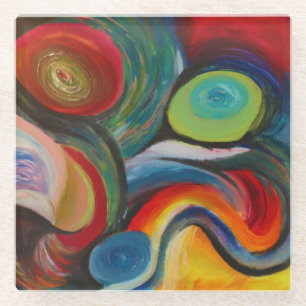 Farbige abstrakte Kunst Untersetzer