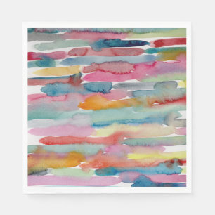 Farbige Abstrakte Kunst, Wasserfarben Pinakothek Z Serviette