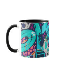 Farbige abstrakte KunstTasse Lebendige künstlerisc