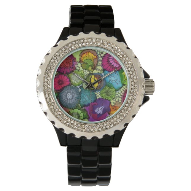 Farbige Abstrakte Ladys Watch Armbanduhr (Vorderseite)