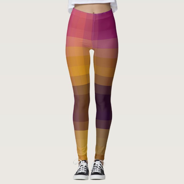 Farbige Abstrakte Leggings (Vorderseite)