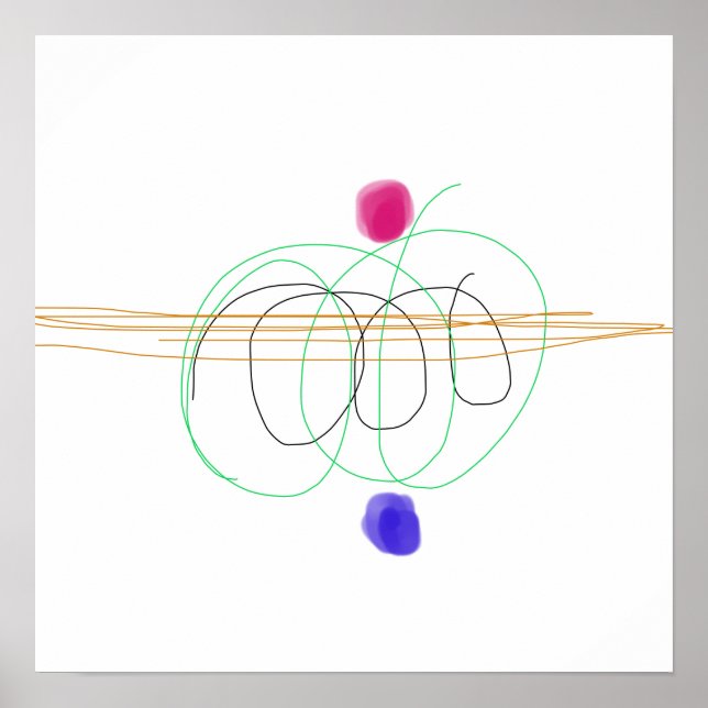 Farbige Abstrakte Linien Poster (Vorne)