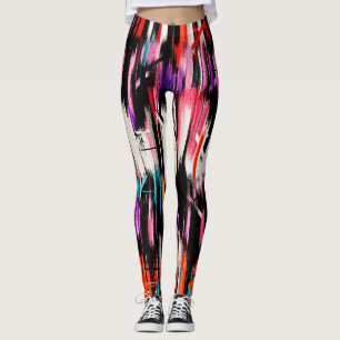 Farbige Abstrakte Malerei #10 Leggings
