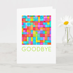 Farbige abstrakte moderne Kunst ABSCHIEDS-Karte Karte