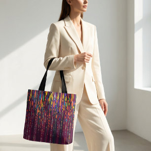 Farbige abstrakte Muster-Tasche mit geometrischen Tasche