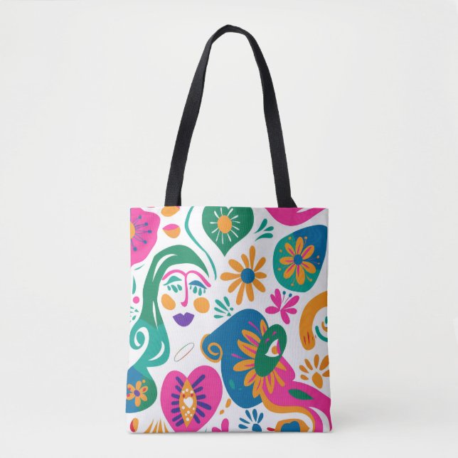 Farbige Abstrakte Mustertüte Tasche (Vorderseite)
