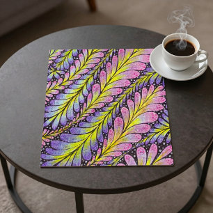 Farbige abstrakte Neon-Pink-Purple-Botanik