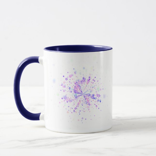 Farbige abstrakte Neon-Splash Tasse (Links)