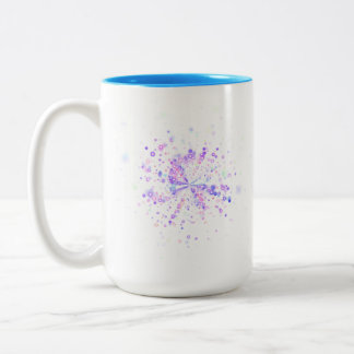 Farbige abstrakte Neon-Splash Zweifarbige Tasse