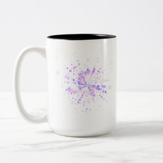 Farbige abstrakte Neon-Splash Zweifarbige Tasse