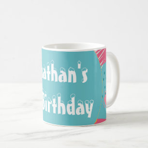 Farbige abstrakte personalisierte kaffeetasse
