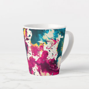 Farbige Abstrakte Spritzer Paint Aquamarin und Mag Milchtasse