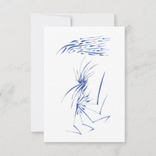 Farbige abstrakte Stammes-Tattoo-Kunst für Fische Dankeskarte