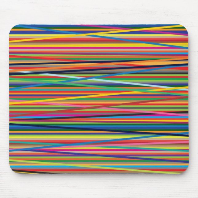 Farbige abstrakte Streifen Mousepad (Vorne)