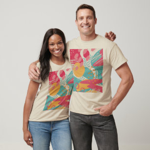Farbige Abstrakte T-Shirt