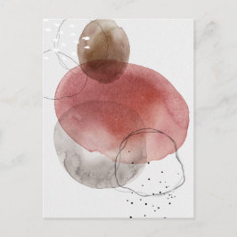 Farbige abstrakte Wasserfarbenkreise Designillustr Postkarte