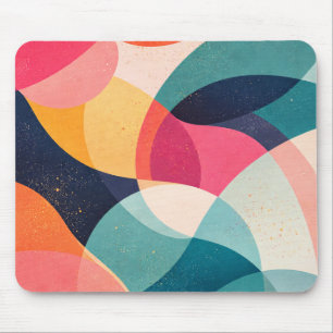 Farbige abstrakte Wellen im Rhythmus Mousepad