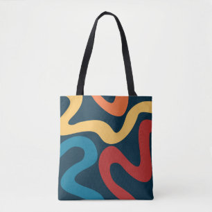 Farbige abstrakte Wellen Tasche
