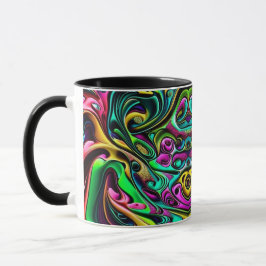 Farbige Abstrakte Wirbel Design Tasse