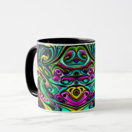 Farbige Abstrakte Wirbel Design Tasse