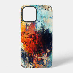 Farbige abstrakte zeitgenössische Kunstwerke iPhone 12 Hülle